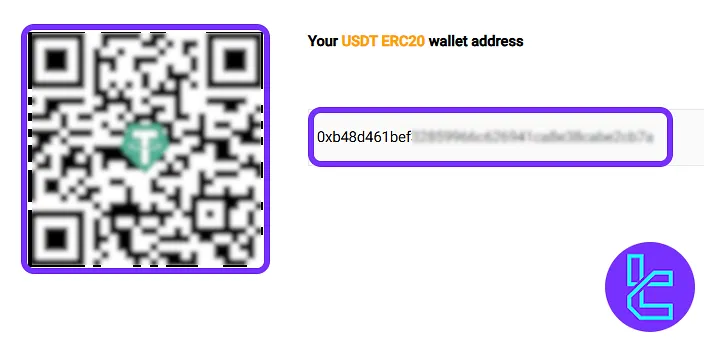 XS.com ERC20 payment address with Ethereum QR code