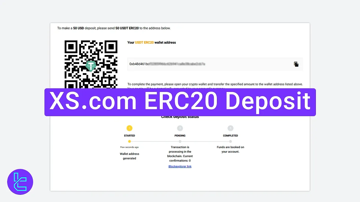 XS.com ERC20 Deposit 2025 [Minimum and Maximum Funding Amount $50 & $120,000] 