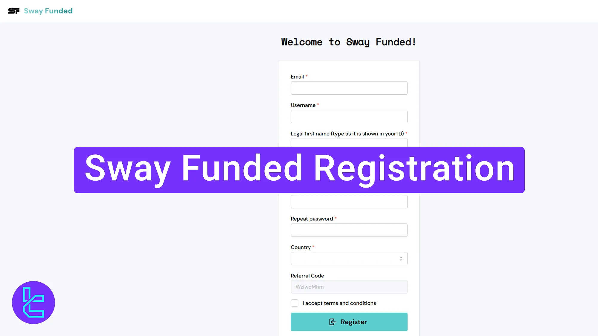 Sway Funded account setup process explained