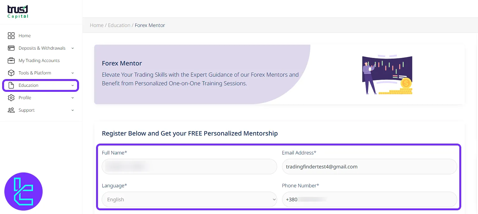 Trust Capital client cabin learning hub and Forex mentorship