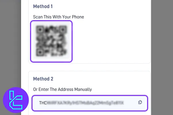 QR code of STARTRADER TRC20 charge