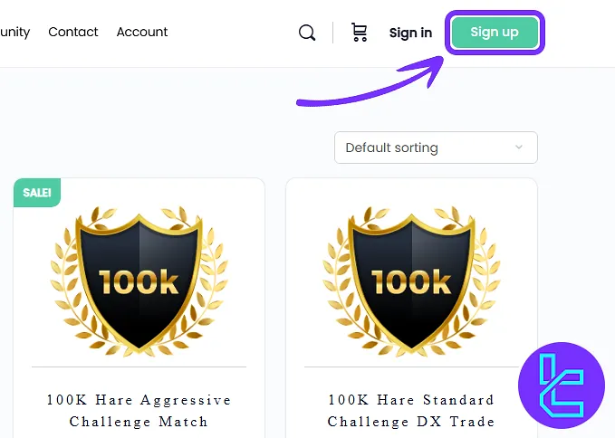 Traders with Edge homepage showing the "Sign Up" button