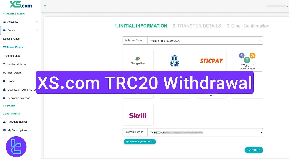XS.com TRC20 Withdrawal 2025 [3-Step Process, Minimum $10]