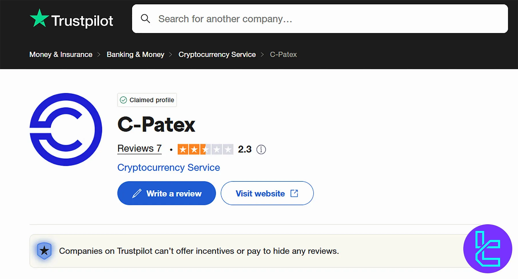 C-Patex Trustpilot