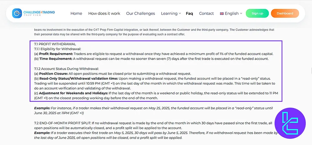 Challenge4Trading Payout Policies