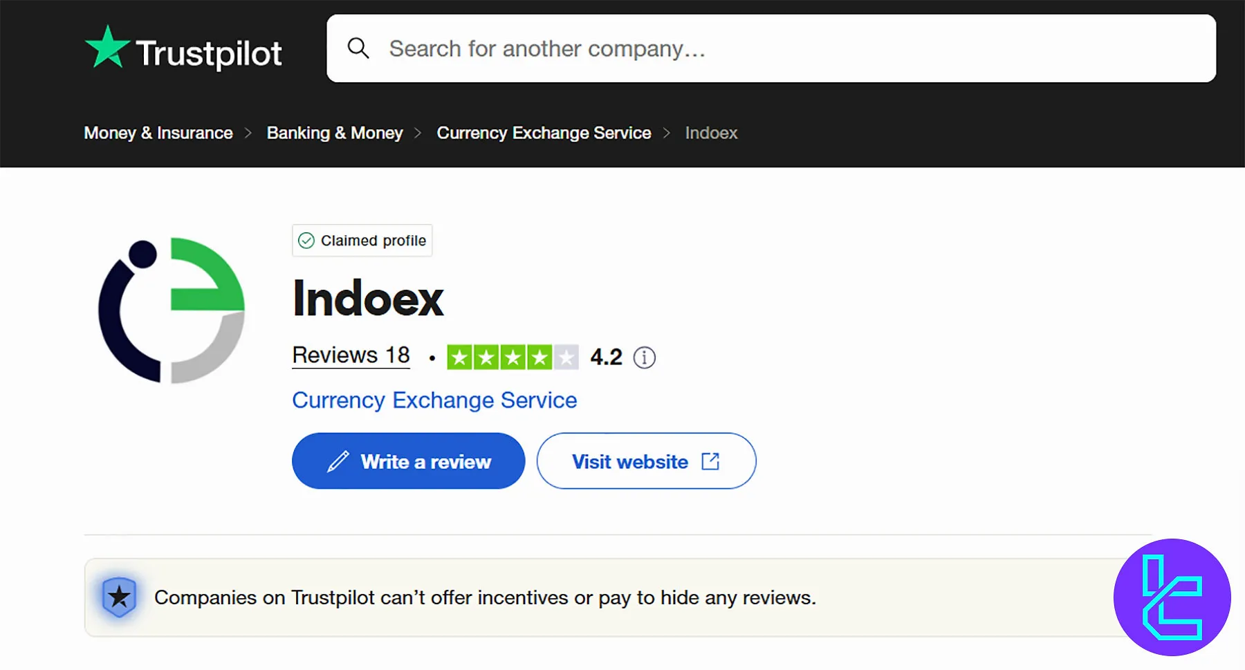 IndoEx Trustpilot
