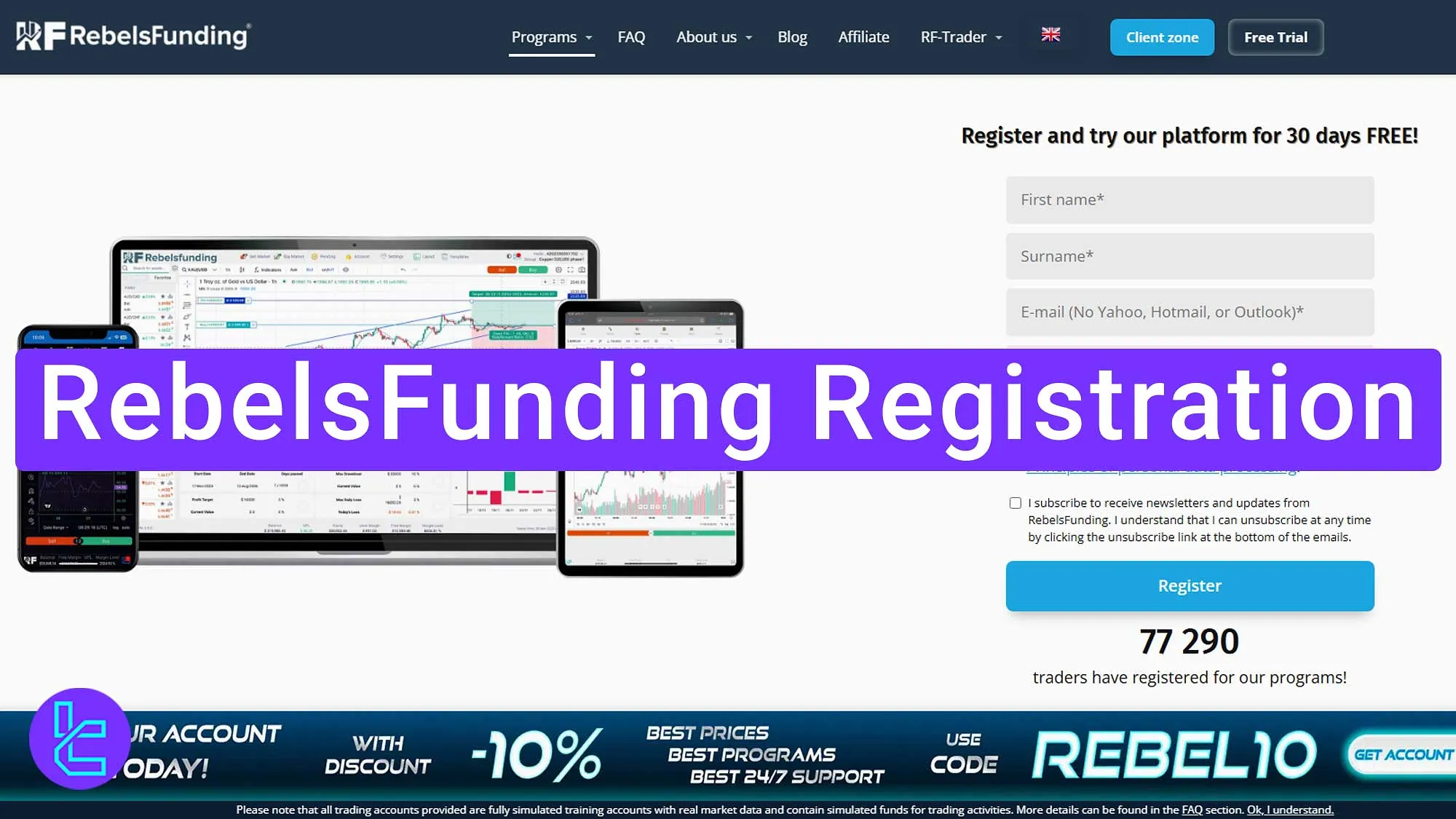 RebelsFunding Registration