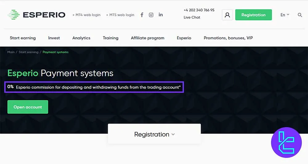 Esperio Funding Fees