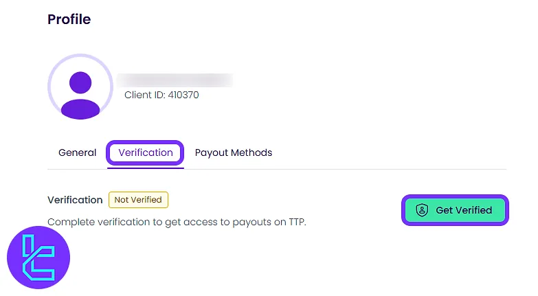 The Trading Pit KYC section inside the user profile
