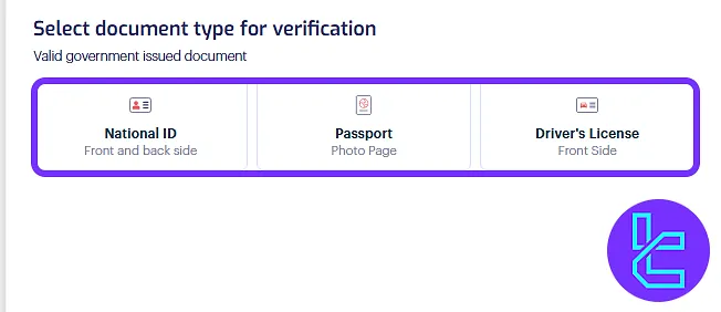 Selecting document type for the Sieg Fund KYC