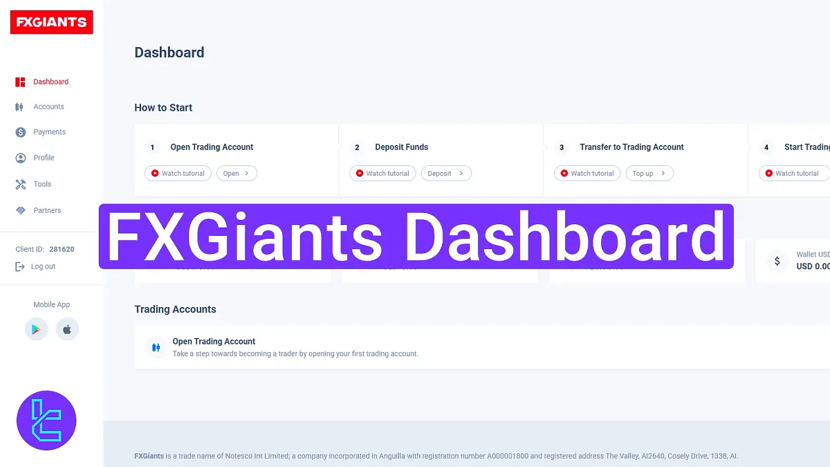 FXGiants Dashboard 2025 [Accounts, Transactions, Profile and More]