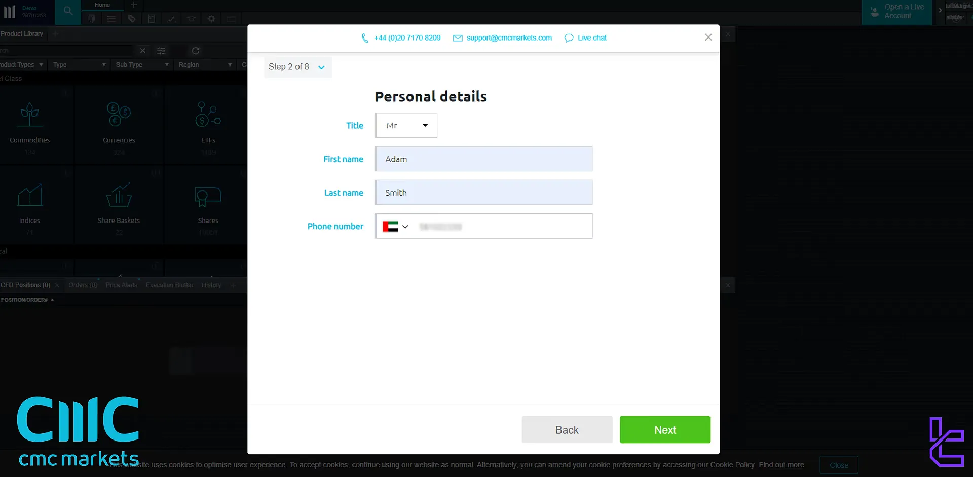 CMC Markets account registration