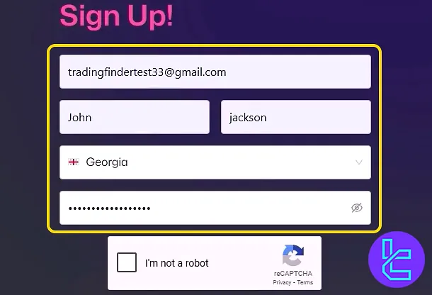 Fill Trade The Pool Sign-Up Form
