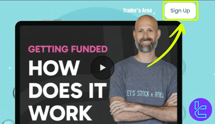 Click "Open an Account" to start Trade The Pool setup
