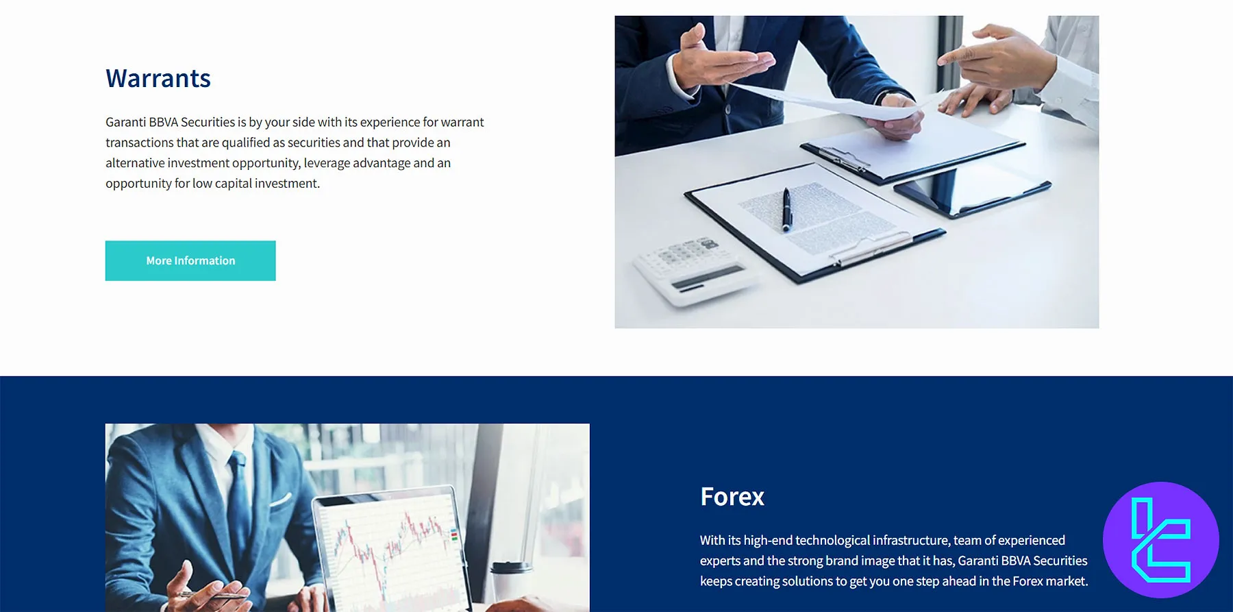 Garanti BBVA Securities Trading Instruments