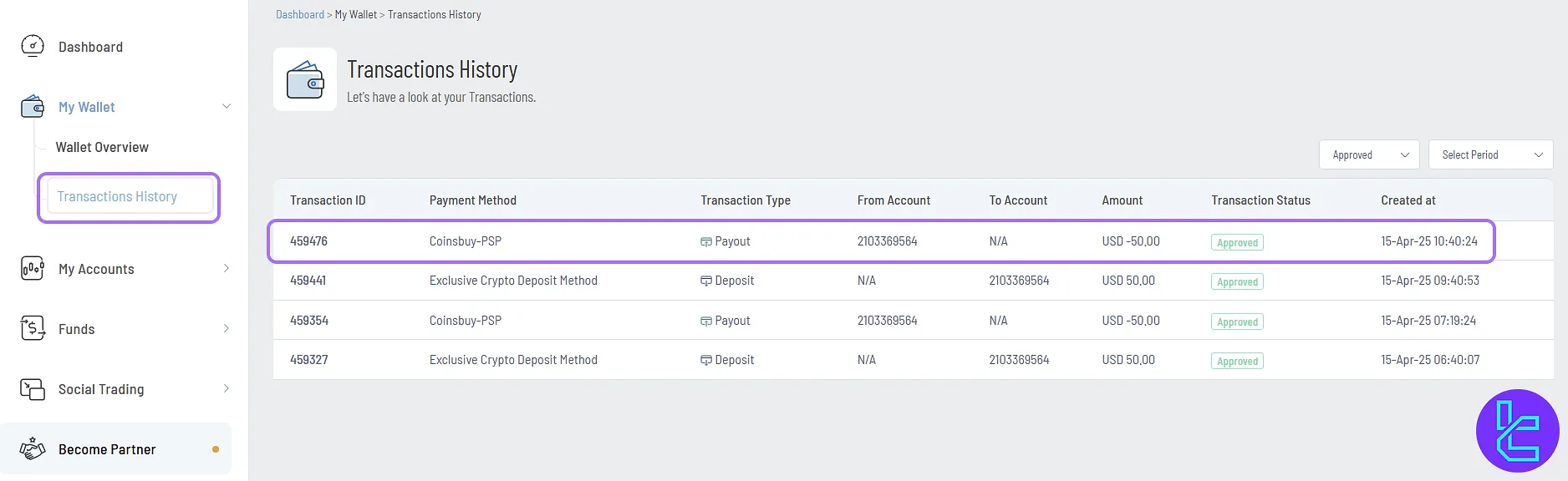Exclusive Markets TRC20 transfer out status