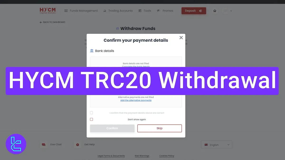HYCM TRC20 Withdrawal 2025 [4 Steps from Adding Wallet to Receiving Funds]