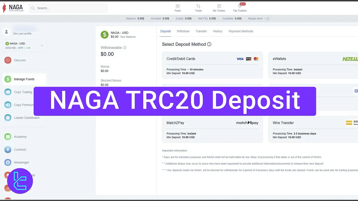 NAGA TRC20 Deposit 2025 [Complete in 10 Minutes with Minimum of $10]