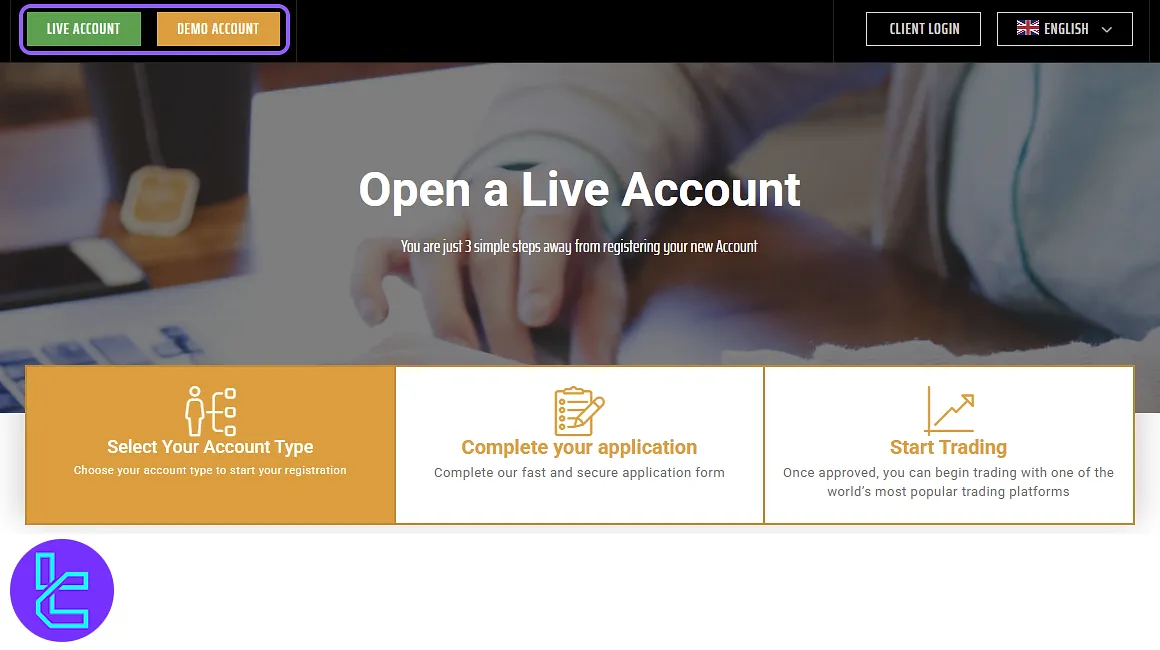 Decode Global sign-up from the home page