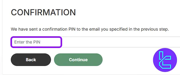 Verify email in the BLACKWELL GLOBAL sign-up process