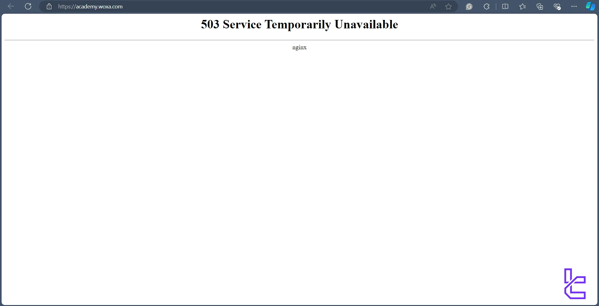 Woxa academy page error