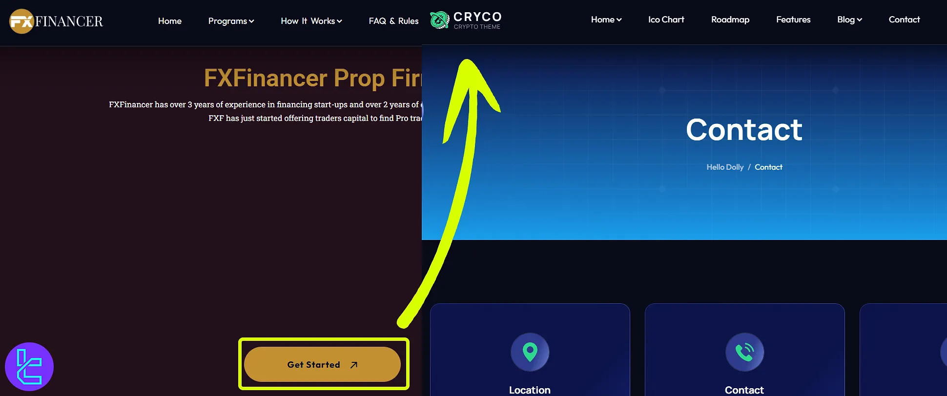 عدم فعالیت پراپ FXFinancer