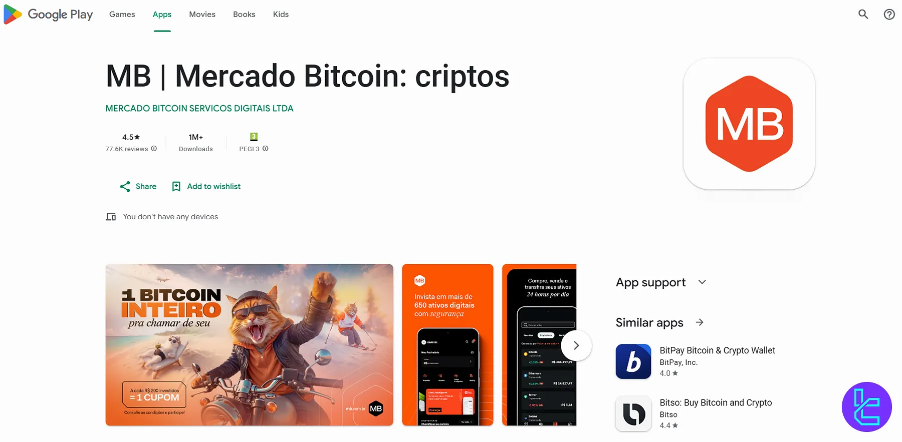 Mercado Bitcoin on Play Store