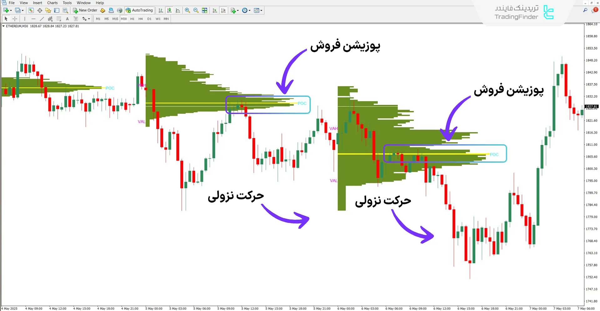 دانلود اندیکاتور ولوم پروفایل (Volume Profile) برای متاتریدر 4 - رایگان 2