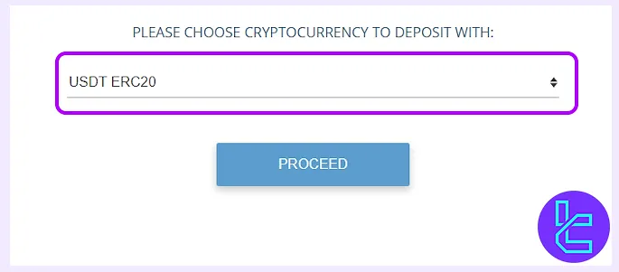 Exclusive Markets USDT ERC20 network selection