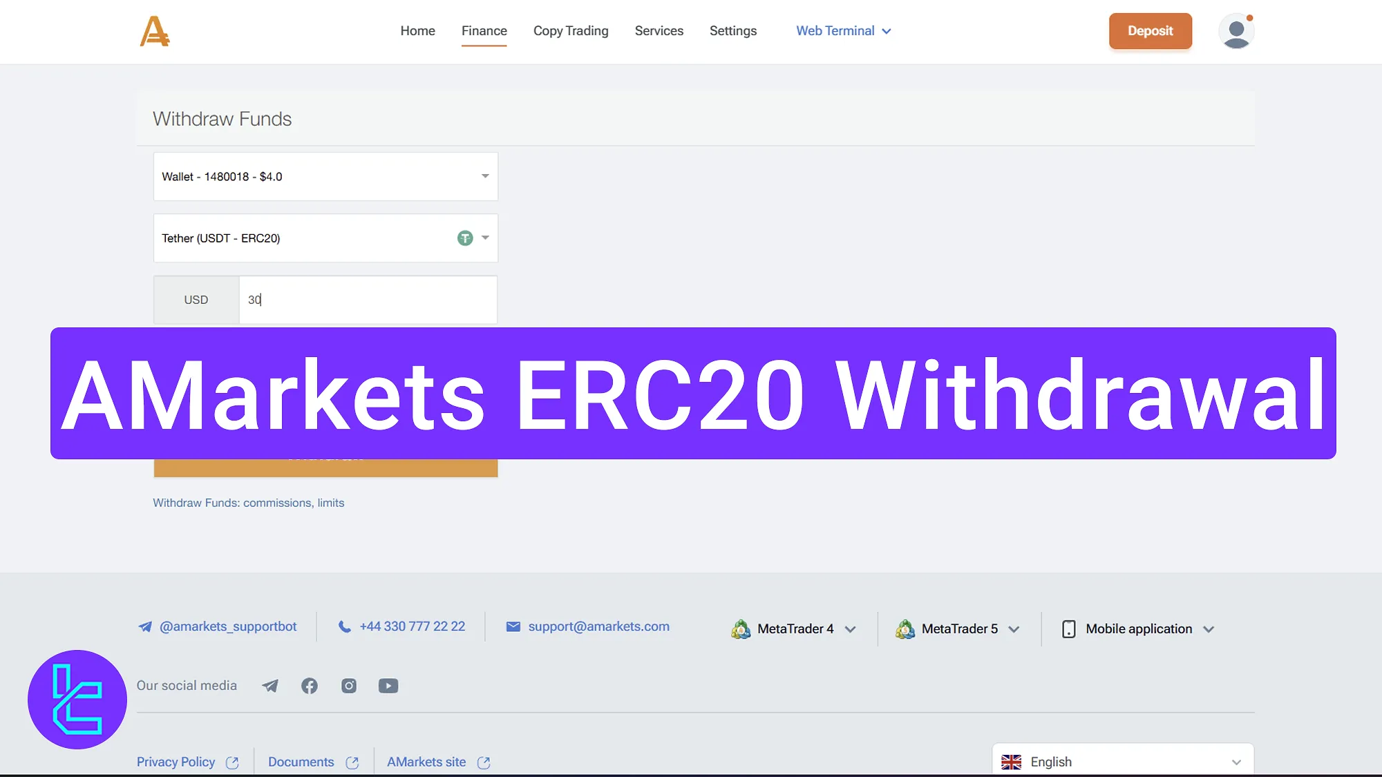 AMarkets ERC20 Withdrawal 2025 [5-Step Guide, Available 24/7, Crypto-Based]