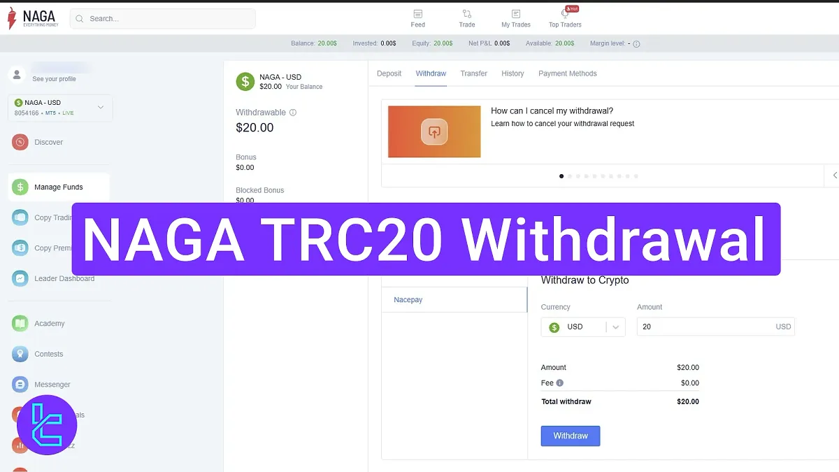 NAGA TRC20 Withdrawal in 2025 [Fee-Free USDT Transfers in 3 Simple Steps]