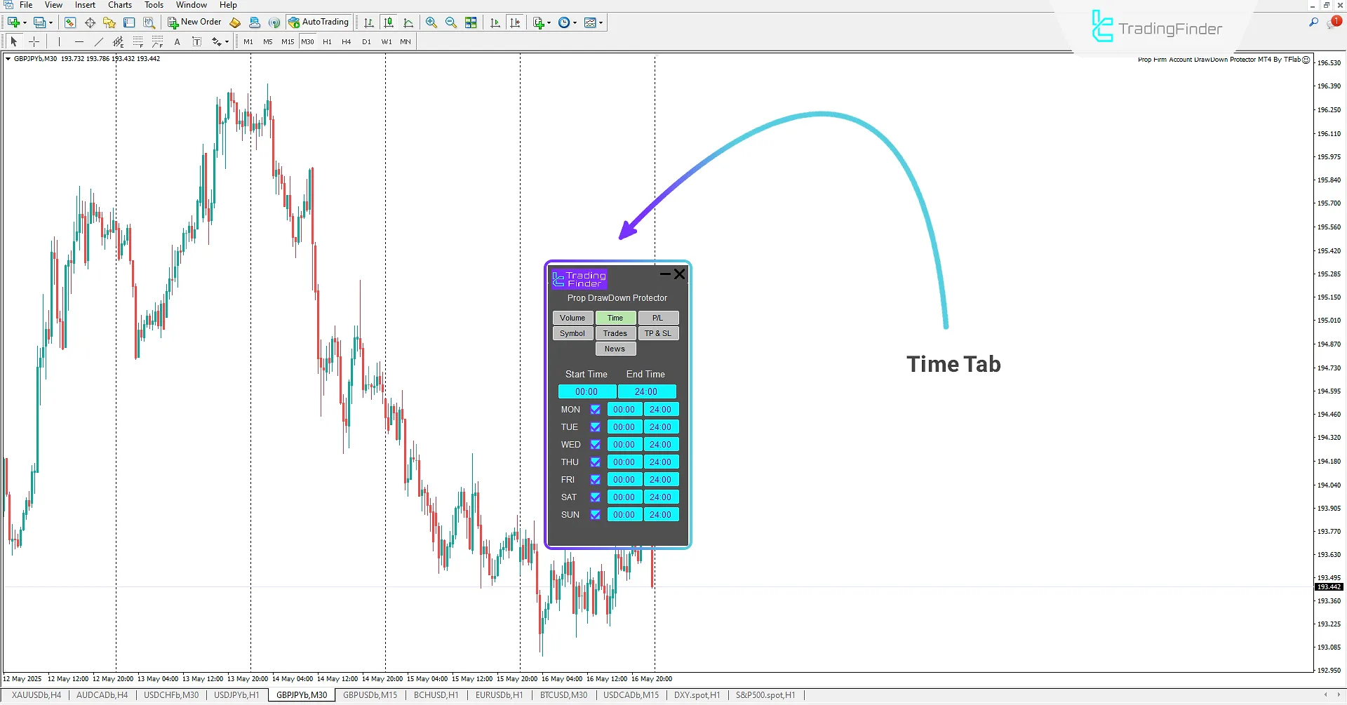 Prop Draw Down Protector Expert Advisor in MetaTrader 4 - Download 3