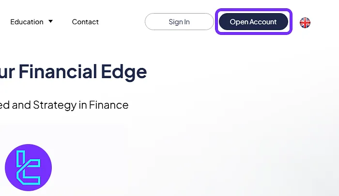 KCM Trade website homepage with account creation option
