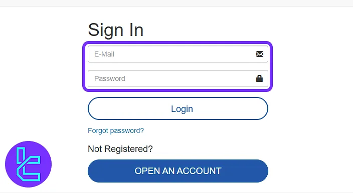 FXlift sign-in interface after completing the sign-up process