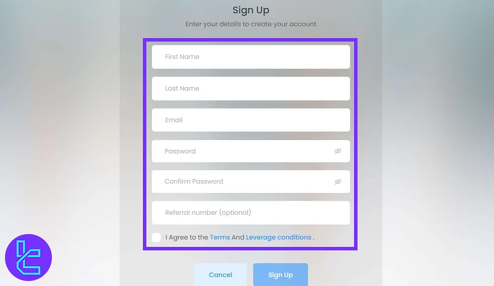 Capitalcore Signup Form