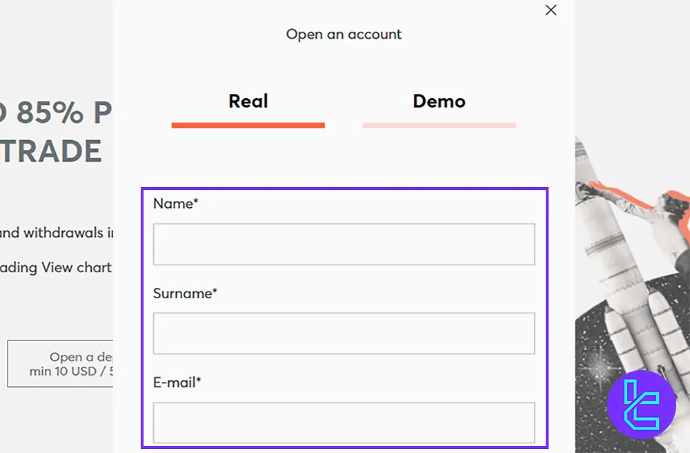 Intrade Bar Signup Form