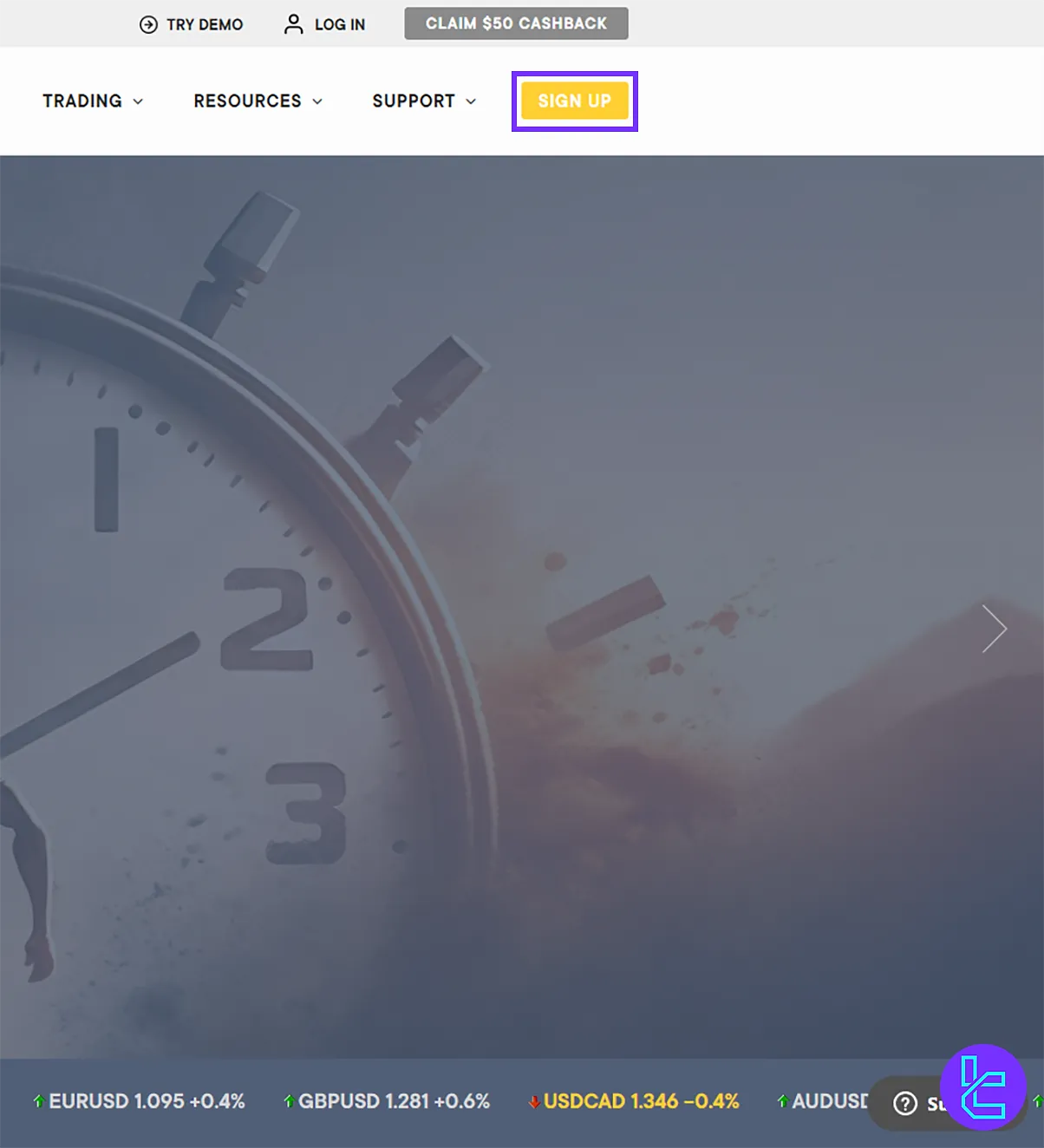 Signup Button for Zentrader Registration