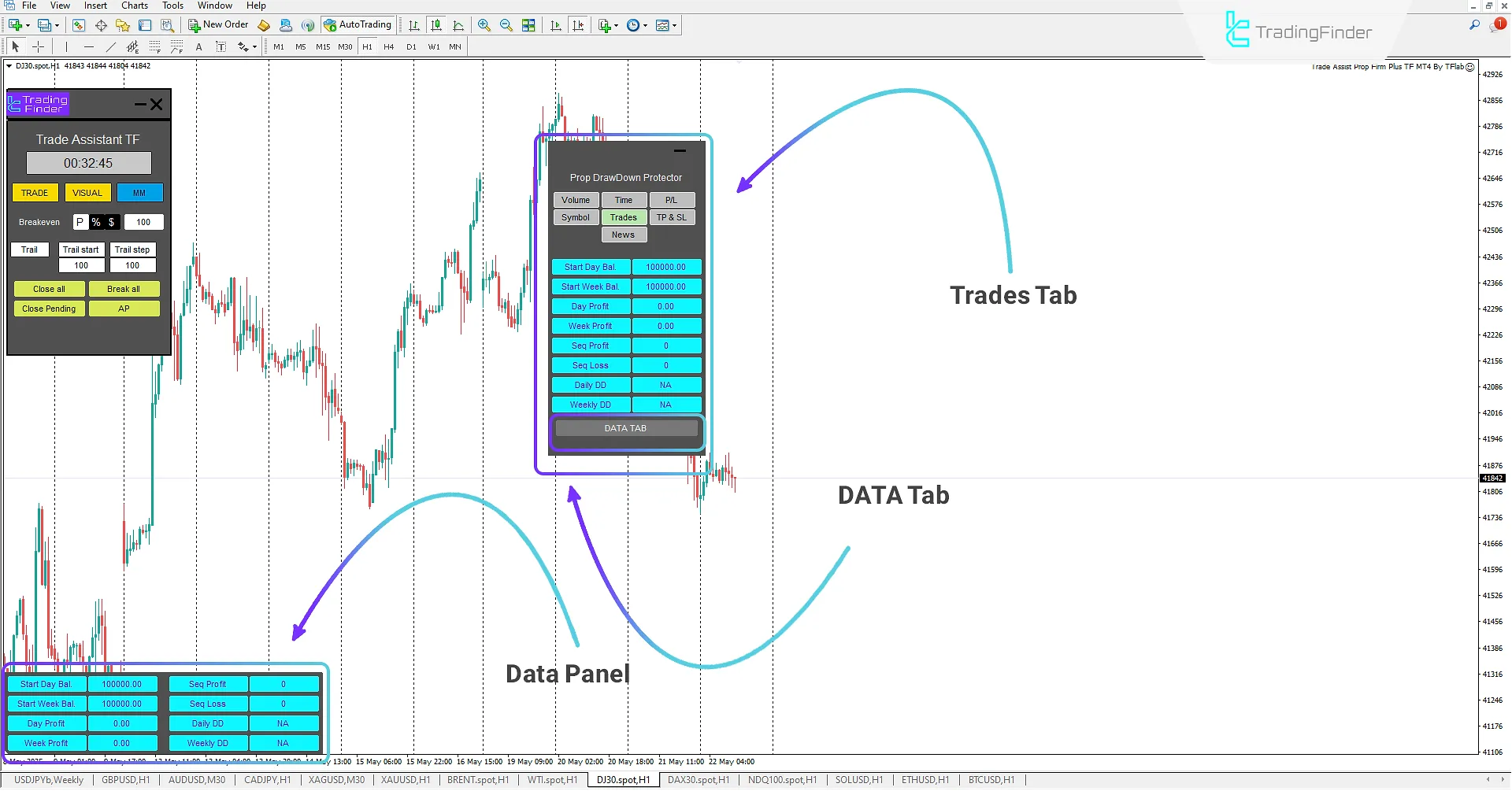 Trade Assist Prop Firm Plus TF Expert in MetaTrader 4 - Download 3