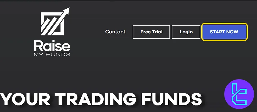 Open the Raise My Funds platform homepage