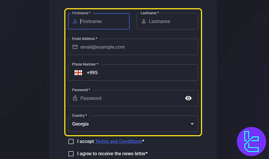 : Enter your details to complete the Raise My Funds account setup