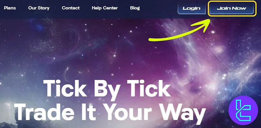 TickTick Trader sign-up homepage