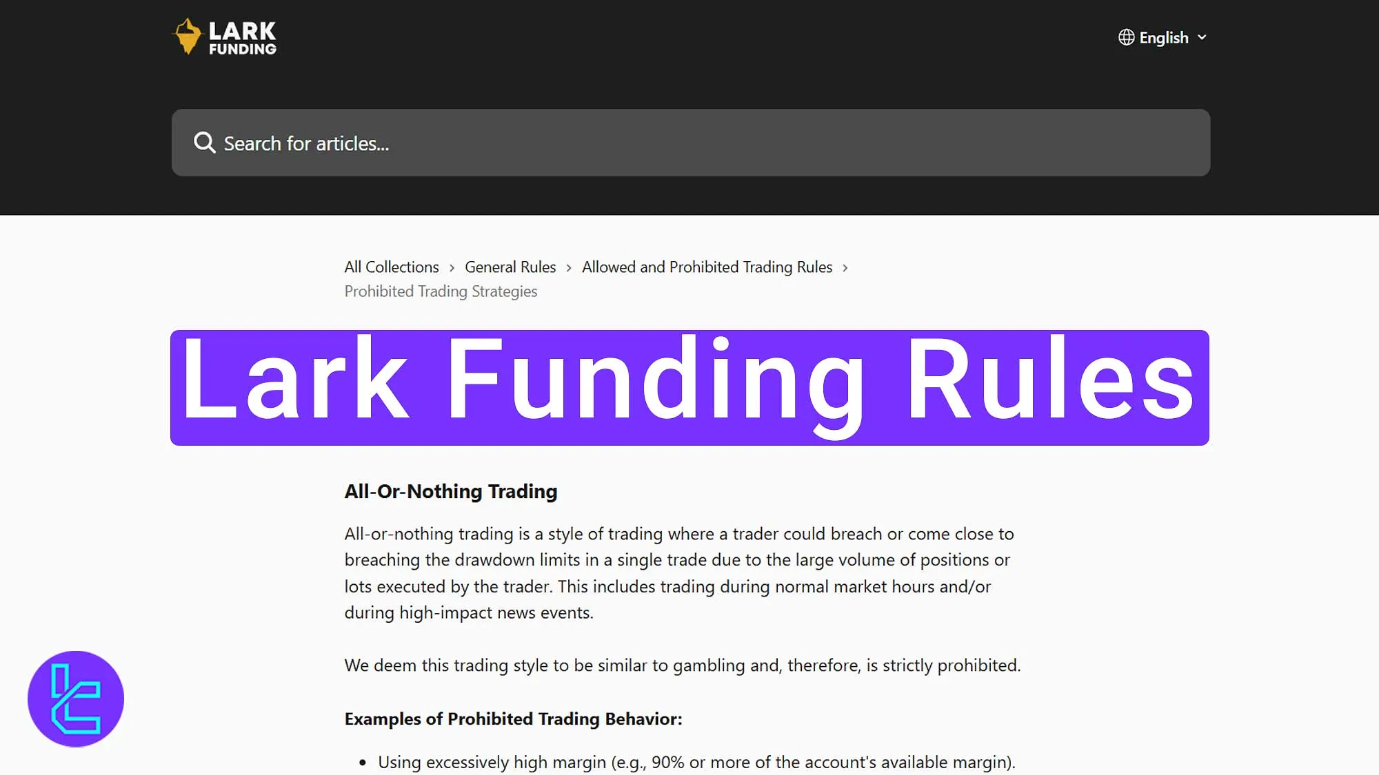 Lark Funding Rules