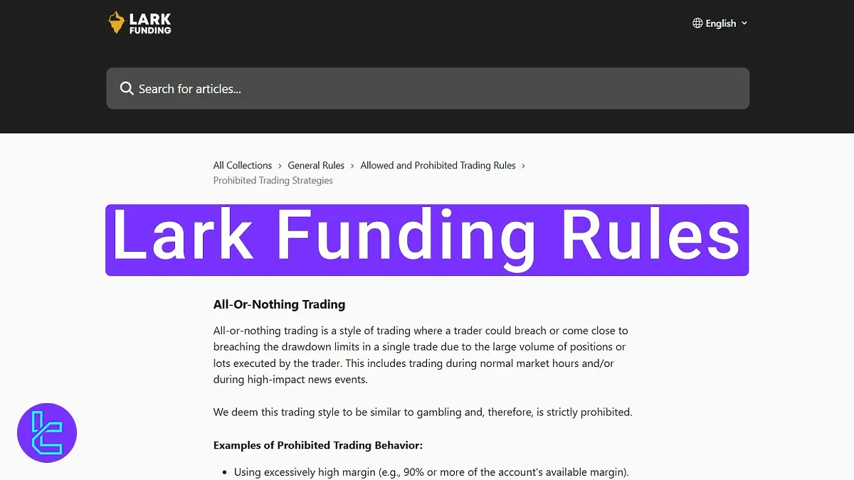 Lark Funding Rules - EAs Allowed [only for HFT and Arbitrage] 2025