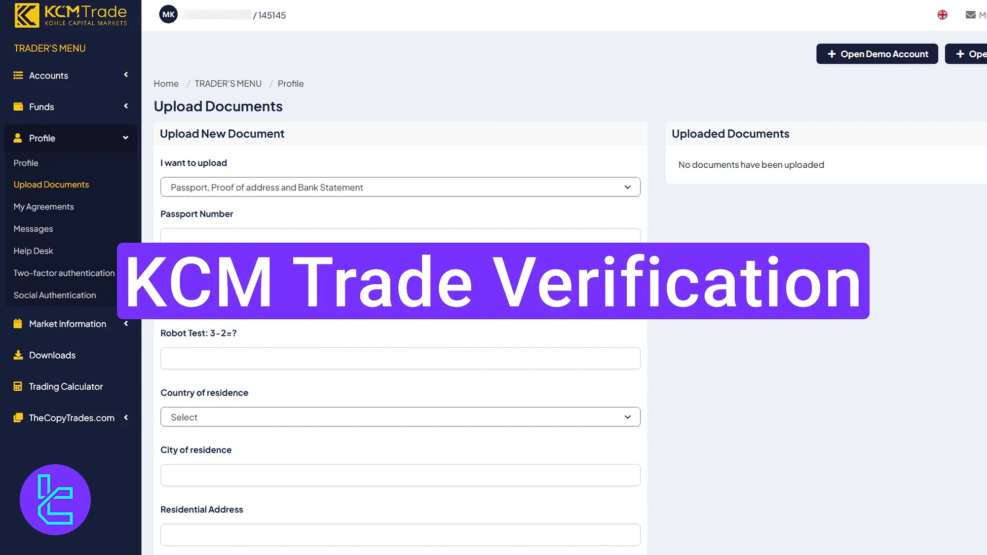 KCM Trade Verification 2025 [3-Step POI and POA]
