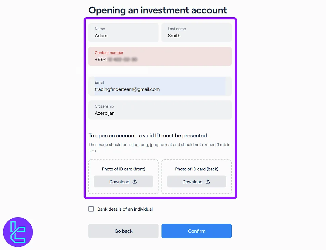 ABB Invest registration form