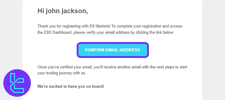 Email Verification at E8 Markets
