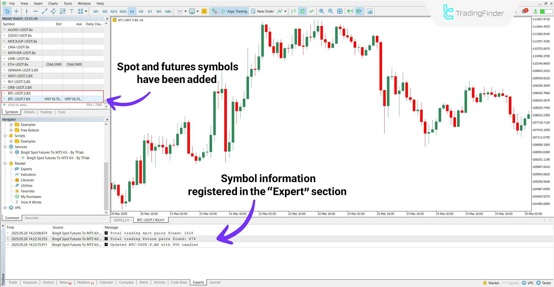 BingX Spot Futures to MT5 Service Download - Free - [TradingFinder] 2