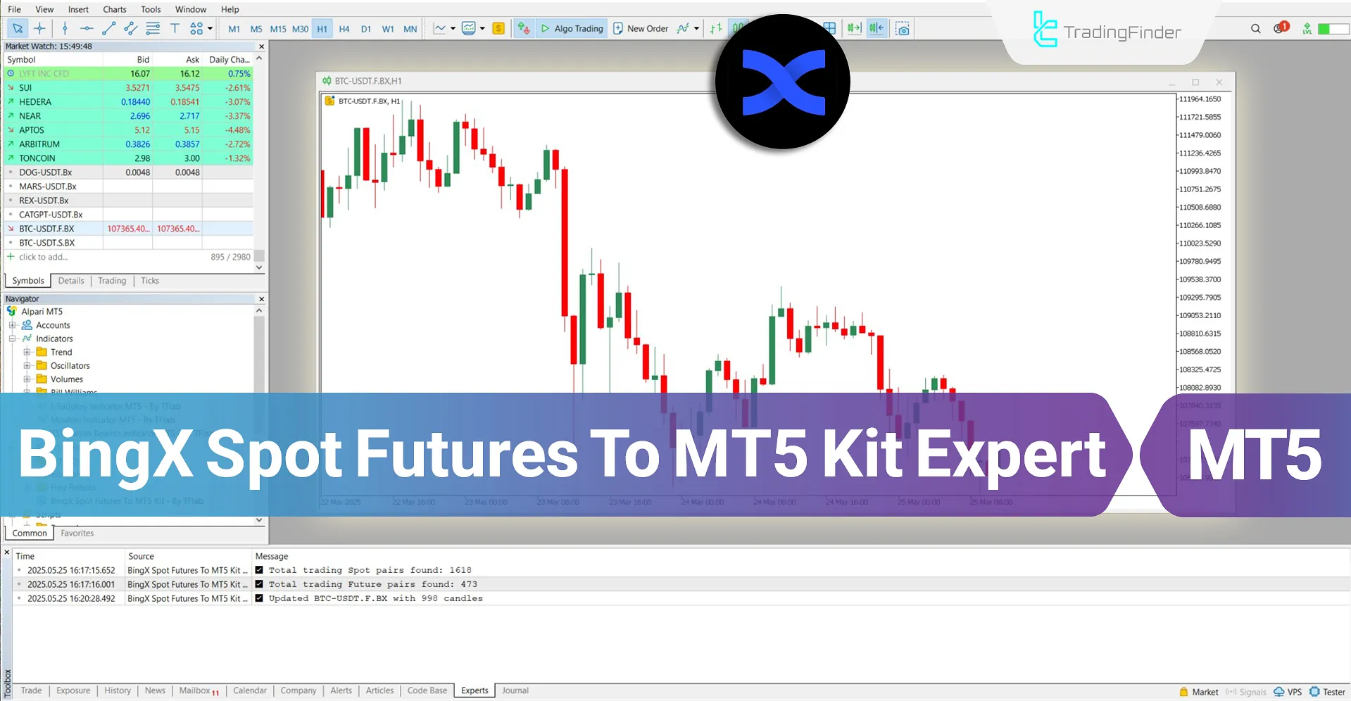 BingX Spot Futures to MT5 Service Download - Free - [TradingFinder]