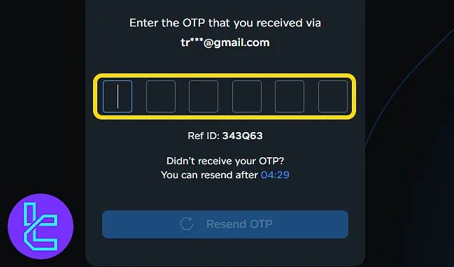 Orbix login panel for email and OTP authentication after signing up