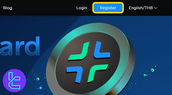 Orbix homepage showing highlighted account creation button